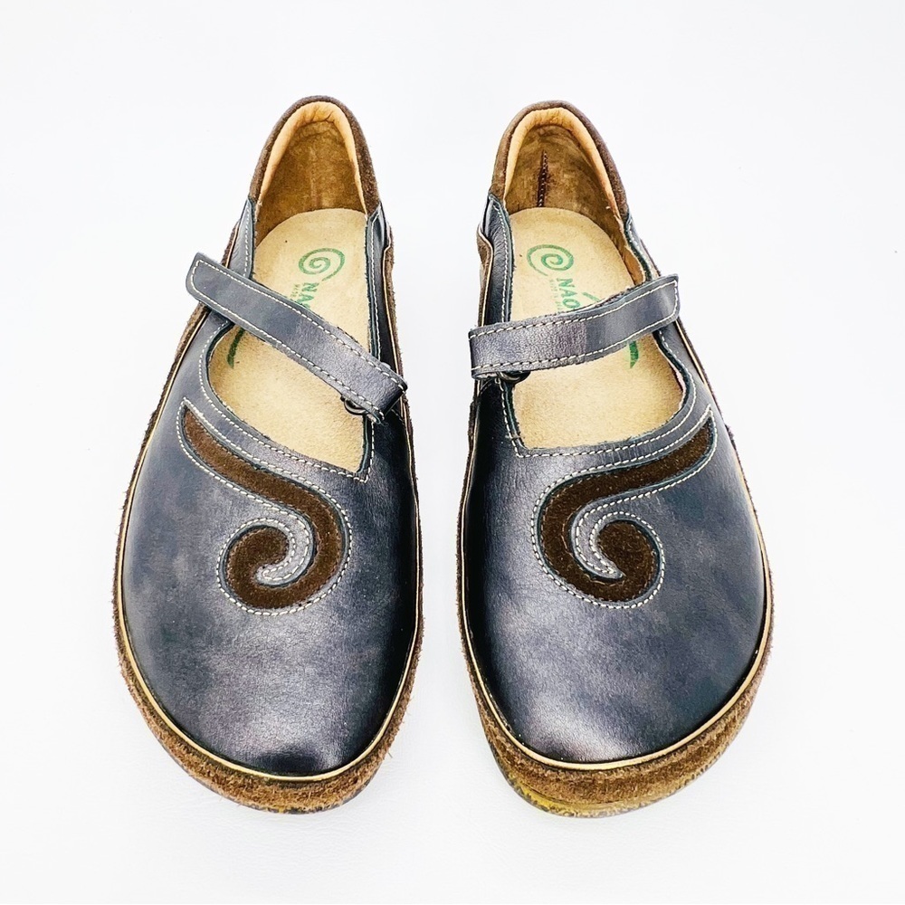 Naot Footwear Matai Mary Jane & Suede Size 37/6-6.5 Brown Leather Comfort Shoes - Picture 10 of 11